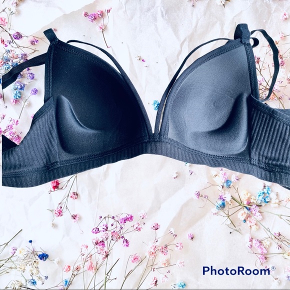 New WIRELESS Cotton Push-up Bra in Black - Picture 6 of 13